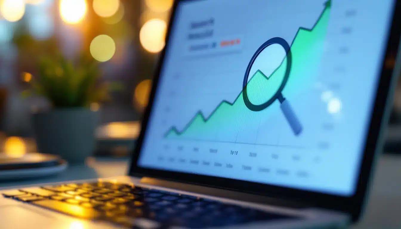 גרף ציר זמן של קידום אורגני SEO עם עלייה בדירוגים לאורך חודשים